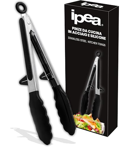Pince De Service HACCP 250 Mm - Acier Inoxydable, Poignée Rouge - Pour Cuisine, Barbecue, Service Alimentaire