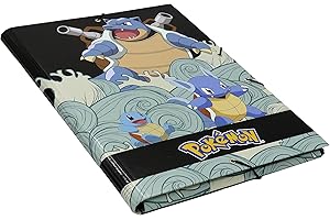 CYPBRANDS Pokémon - Carpeta de solapas, Squirtle, Carpeta con gomas, Color Negro, Producto Oficial (CyP Brands)