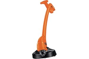 Black+Decker 350 W Rasentrimmer, 25 cm Schnittbreite, Zweihand-Ausführung, Fadenverlängerung per Auftipp-Automatik, 1 Stück, GL360