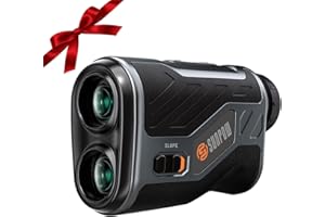 SUNPOW Telemetro Laser 7X Alta Precisione per Golf e Caccia, 1200 Iarde / 1000 Metri, con Pendenza, 5 Modalità, Blocco Asta Bandiera, Vibrazione e Batteria Ricaricabile