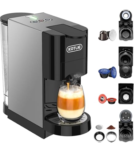 Dolce Gusto Machines Machine à Café Capsule Warriors1 5en1 - Compatible Nespresso, Dolce Gusto, Lavazza, Moulu - 20 Bars Machine Polyvalente Bureau