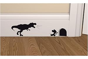 Epic Modz Dino vs Mouse Skirting Board Vinyl Decal Sticker Wall Art Bedroom Living Room Lounge car