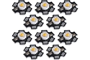 LED-chip, 10 St Ultra Bright LED-chip, 3V DIY-ljuspärlor för Takljus Downlight Ficklampa Bordslampa (Varmt ljus 1W)