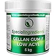 Gellan Gum Low Acyl 5kg Premium Quality Powder Non-GMO, Gluten Free – Recyclable Container