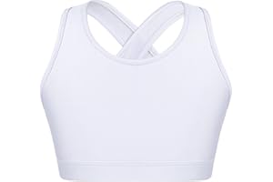 IEFIEL Top Deportivo Niña de Yoga Gimnasia Ropa Interior Deportivo con Relleno Sujetador Deportivo de Correr Crop Top Sin Manga de Danza 5-16 Años