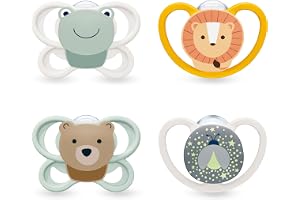 NUK Perfect Match Air nappflaskor för spädbarn | 0-6 månader | Ortodontiska nappar som främjar luftflöde och förhindrar drege