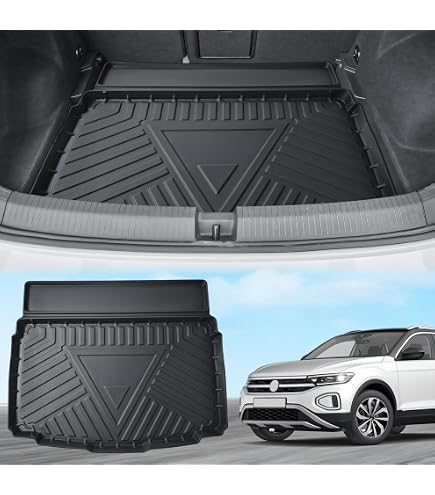 Tappeto Bagagliaio Mossa Vasca Per Volkswagen T-Roc SUV (2017-), In TPE Antiscivolo, Bordo Rialzato, G1