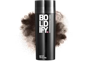 ‎BOLDIFY BOLDIFY Streuhaar für Dünner Werdendes Haar (Dunkelbraun), Unsichtbar, Natürlich, Große Flasche, 56g, Kaschiert Haarausfall in 15 Sek, Haarverdichtung, Haarpuder für Feines Haar, Frauen/Männer