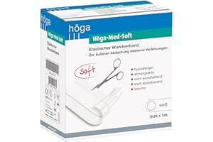 Höga Med-Soft elastischer Wundverband - 5 m x 6 cm – Wund-Pflaster, hypoallergen, atmungsaktiv, nicht wundhaftend, stark absorbierend.