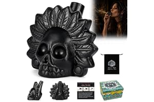 HOVCEH Aztec Death Whistle, 125 dB autentisk mänsklig klingande skrik | Realistisk dödskalle design död visselpipa, keramik död visselpipa för halloween, de dödas dag