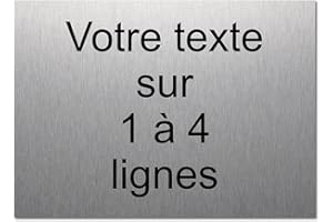 Mygoodprice Plaque gravée personnalisée 1 à 4 Lignes 19,5x14cm autocollante Alu Brossé