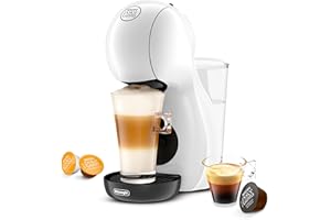 NESCAFÉ DOLCE GUSTO De'Longhi Piccolo XS Pod Capsule Coffee Machine, Espresso, Cappuccino and more, EDG210.WB, 0.8 litres, White and Black