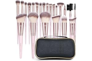 MAGEFY Makeup Brush Set 22 Pcs Professional Makeup Brushes Foundation Blush Angle Eyeliner Blending Concealers Eyeshadow Brush Premium Synthetic Brush Kit with Bag