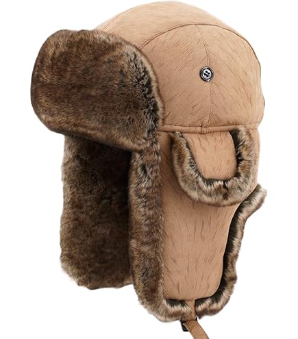 Chapka Femme Fausse Fourrure Hiver – Chapeau Trappeur Oreilles Rabattables, Chaud & Tendance Pour Ski, Moto, Camping (Blanc)