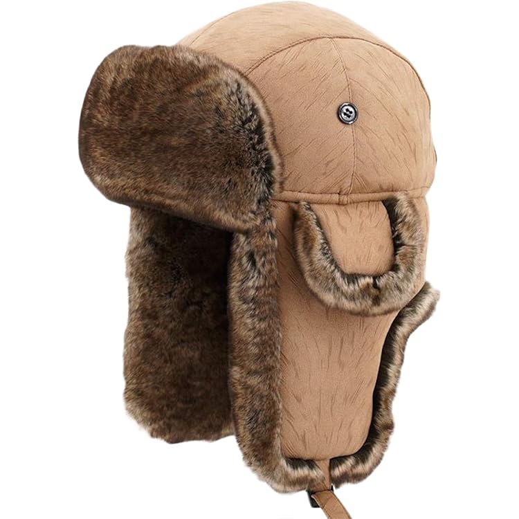 POL PARKMAN Chapeau De Trappeur D'hiver Chaud Pour Homme Et Femme Avec Masque Ushanka Chapeau Russe Pour Le Ski, La Chasse, Pour Temps Froid, Noir, Taille XL/3XL, Noir , X Large 3X Large
