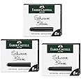 Faber-Castell Ink Cartridge Packet Of 18Pcs Black, Standard, Black Erasable,For Fountain Pens With A Standard Cartridge System Quality Ink Made In Germany