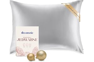 Jedwabna poszewka na poduszkę DREAMZIE - 100% naturalny jedwab morwowy - do włosów i skóry - Jedwab 19 mm po obu stronach