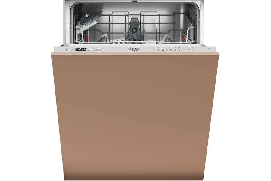 HOTPOINT ARISTON H2I HUD526 AS - Built-in Dishwasher 14 Places, 5 Programmes - Adjustable Basket, Quick Cycle and Delay Start - Kitchen Appliances, Class E, 59.8Lx82Hx55.5P