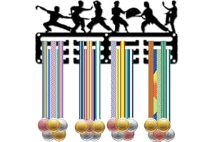 CREATCABIN Soporte para Medallas Kung Fu Chino,Soporte para Medallas,Soporte para Medallas,Estante Metal Negro,Organizador,Soporte para Medallas,Marco Pequeño,Montado En Pared,para Medallista,29x13cm