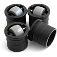 MroMax Nylon-Rollenlager – 2 Stück, 3x12x3 Mm, Gleitende Räder Für Möbel, Türen Oder Maschinen, Schwarz