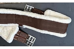 Equipride Sottopancia in pelliccia sintetica super morbida, con elastico su entrambi i lati (125 cm, marrone/bianco)