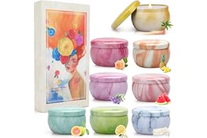 Yming Velas Perfumadas Juego de 8 Piezas, Velas Aromaticas Decorativas, Cera de Soja Natural, Regalos Originales para Mujer, para Boda Baño Yoga Cumpleaños Navidad Día de San Valentín Regalos