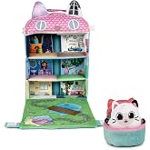 Famous Softies, Plush Dollhouse, Gabby's Plush House, Includes a Pandy Paw Mini Plush and Elevator that Walks the Magic House