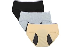 INNERSY Mutande Mestruali Ragazza Cotone Mutandine Ciclo Mestruale per Adolescenti 10-16 Anni Pacco da 3