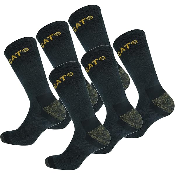 Caterpillar CAT ROBUST Calzini Da Lavoro 12 Paia - Lunghi E Corti Con Tecnologia CORDURA, Alte Prestazioni, Taglia 43-46 - 2