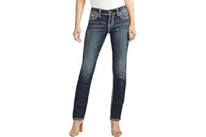 Silver Jeans Damskie dżinsy Curvy Fit Mid Rise Straight Leg Jeans
