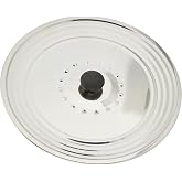 Crealys 512700 Stainless Steel Lid 11-32 cm with Anti-Projection System &ndash; Compatible with All Hobs &amp; Pots &ndash; Kitchen Cleaner a