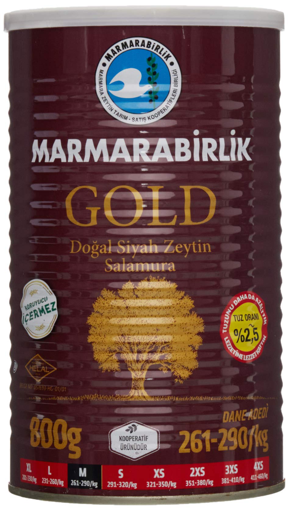 Marmarabirlik 800 Gr Teneke Gold(M)