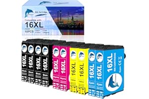 GoToners 16XL Cartucce Compatibili per Epson 16 XL Multipack per Workforce WF-2510 WF-2630 WF-2660 WF-2010 WF-2520 WF-2530 WF-2540 WF-2650 WF-2750 WF-2760 (4 Nero, 2 Ciano, 2 Magenta, 2 Giallo)