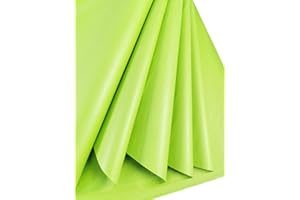 BCREATIVETOLEARN Feuilles de papier de soie vert citron clair pour emballer 25 grandes feuilles, papier d'art sans acide, parfaites pour l'emballage cadeau, l'art et l'artisanat, pour l'archivage, 70 x 50 cm