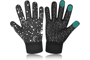AOTOW Kid Thermal Winter Glove: Boys & Girls Warm Anti-Slip Touchscreen Mitten Children Windproof Sport Gloves for Cycling Running Hockey Ski Liner Football for Age of 6-12 Kids