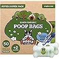Pogi's Biodegradable Dog Poo Bags - 50 Rolls (750 Dog Bags) +2 Dog Poo Bag Holders - Ultra Thick, Leak-Proof, Scented Poo Bags for Dogs