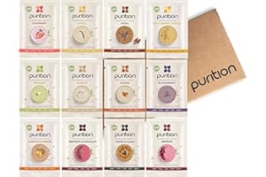 Purition Vegan Trial Box | Premium Dairy Free High Protein Powder for Keto Shakes and Smoothies with Only Natural Ingredients for Weight Loss | 12 x 40g sachets