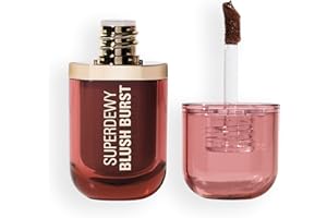 REVOLUTION BEAUTY LONDON Revolution Superdewy Liquid Blush Burst - Rubor líquido de cobertura buildable para mejillas, fórmula sérum con péptidos y ácido hialurónico, vegano - Caramel Cooler Bronze - 4,2 ml