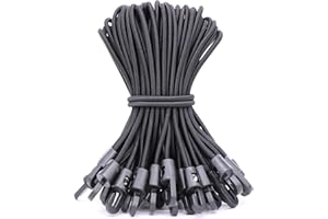 BYZANDQI Ekspander z haczykami, gumowy napinacz do plandek, gumek namiotowych, gumek do plandek na kemping (12, 20 cm)