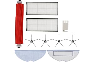 VIEWALL Accessori di Ricambio Compatibile con Roborock S7/ S7 Pro Ultra/S7 MaxV /S7 MaxV Ultra/T7/T7S/T7 Plus,1 Spazzola Principale,4 Spazzole Laterali,2 Filtri HEPA,2 Panni per Mocio,1 Pennello,10 Accessori