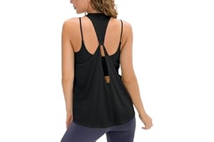HomyComy Femmes Débardeurs de Sport sans Manches Exercice Yoga Running Tank Tops