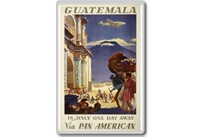 PHOTOSIOTAS Guatemala Is Only One Day Away via Pan American - Vintage Aviation fridge magnet - Calamita da frigo
