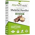 Attar Ayurveda Pure & Natural Mulethi Powder For Skin Whitening, Licorice Powder For Body, Skin and Hair, (200gm)