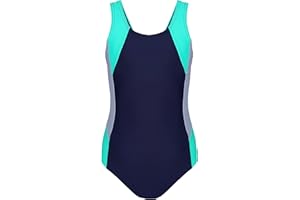 Aquarti Mädchen Badeanzug mit Ringerrücken – Sport Badeanzug Mädchen, Chlorresistent