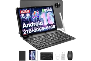 DOOGEE Tab A9+ Tablet 11 Pollici Android 16, 20GB RAM+64GB ROM(2TB TF), 8580mAh Tablet in Offerta, 13MP+8MP, Alta Qualità Doppio Altoparlante, 90Hz/Octa-Core/BT5.0/ GPS/WiFi 5G/ Widevine L1- Grigio