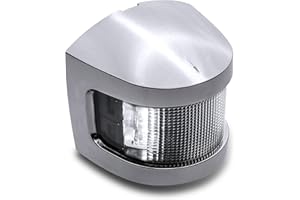ONLINE LED STORE White Masthead LED Marine Navigation Light [IP67 Waterproof] [USCG Approved] [Corrosion Resistant Chrome and ABS] 2 Nautical Mile Visibility for Fishing Boat Yacht Pontoon up to 39.4' (12m)