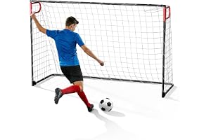 JASCOPRO 2,4 x 1,5 m fotbollsmål, bärbart mål med nät för trädgård