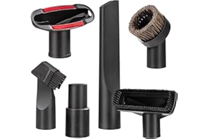 JESUSTREE Accesorios para Aspiradoras Universal, Kit de 6 Boquilla Aspiradora para Tapicería, Cepillo Aspiradora y Adaptador, Apto de Aspiradoras de Calibre de 32 mm y 35 mm