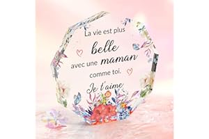 RATIFYALE Cadeau Maman Cadeau Fete des Mere Cadeau Mere Acryliques Cadeau Anniversaire Maman Cadeau Femme Idee Cadeau Maman Anniversaire Cadeaux Maman Cadeau pour Maman Belle Mere Cadeau Noel Maman Original