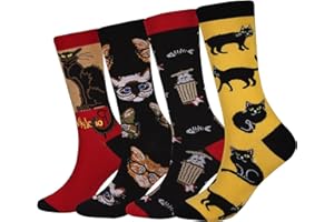 Cansok Chaussettes fantaisie pour homme Happy Calf Dress Crew